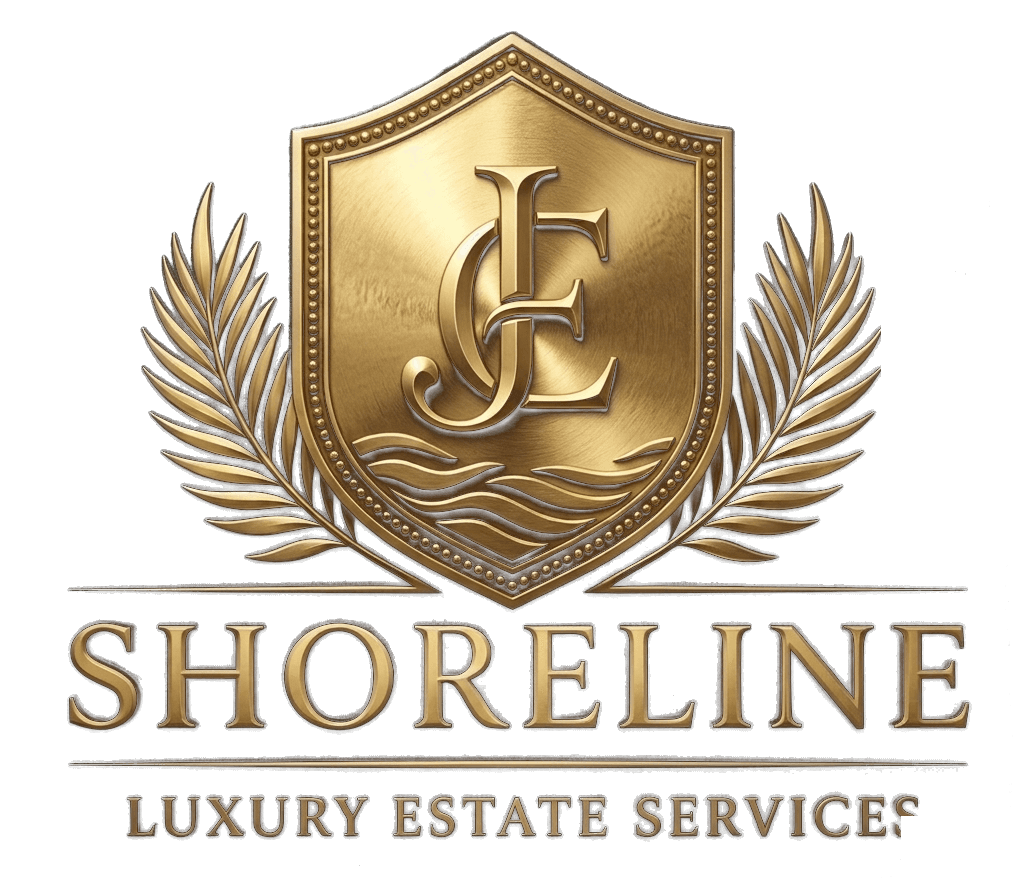 Shoreline Luxury Estate Services crest and wordmark